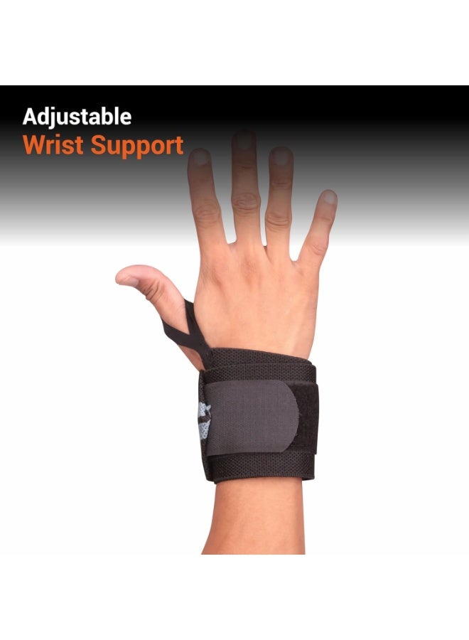 Nivia Adjustable Weight Lifting Wrist Support Straps With Thump Loop for Men and Women - Image 3