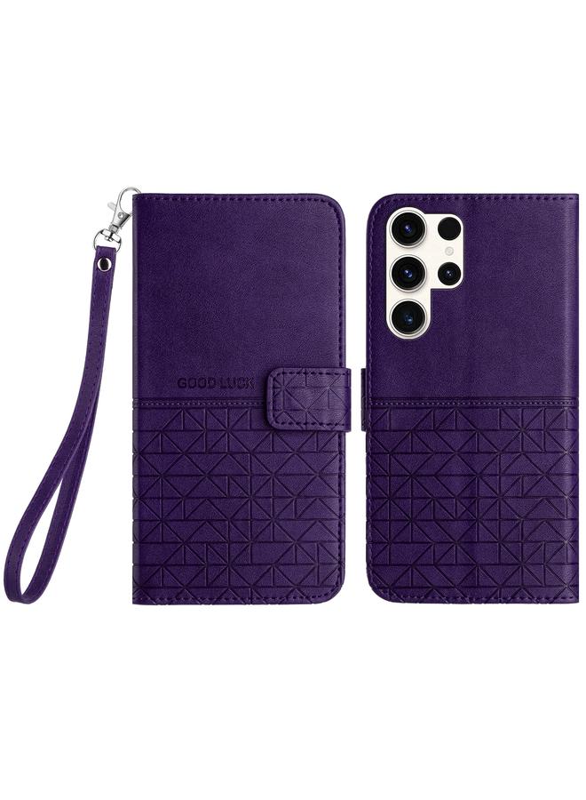 اس-توب جراب لهاتف Samsung Galaxy S23 Ultra 5G جراب هاتف جلدي بملمس معيني مع حبل - Image 1