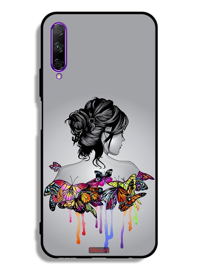 Tolwak Huawei Y9s Protective Case Cover Butterflies And Girl Abstract Art - Image 2