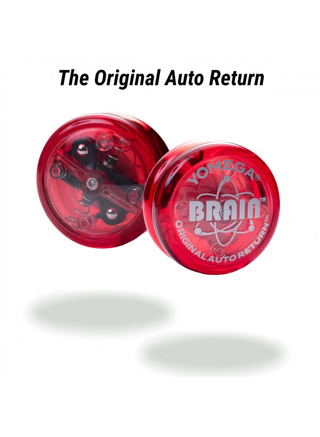 Yomega The Original Brain - Professional Yoyo for Kids and Beginners, Responsive Auto Return Yo Yo Best for String Tricks + Extra 2 Strings & 3 Month Warranty (Red) - Image 3
