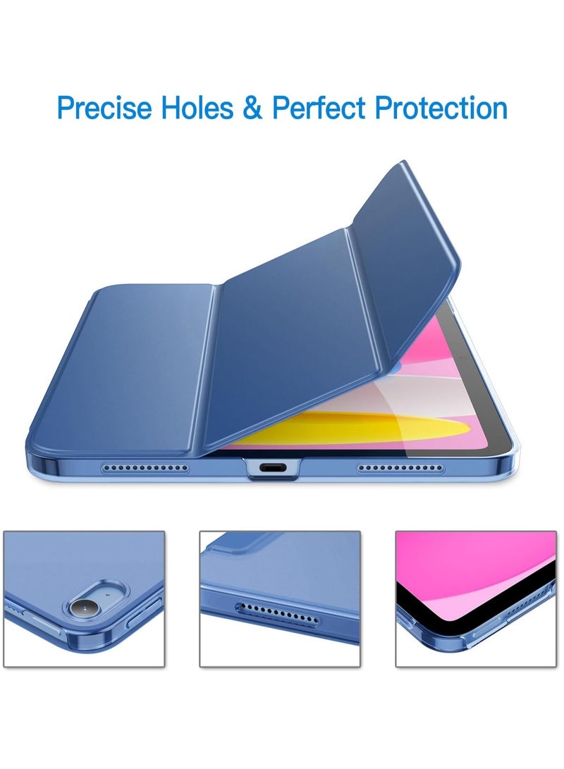 جي تيك حافظة لجهاز ايباد 10 10.9 بوصة 2022 موديل 10th الجيل العاشر غطاء خلفي صلب مع خاصية الاستيقاظ والنوم التلقائي كحلي - Image 2