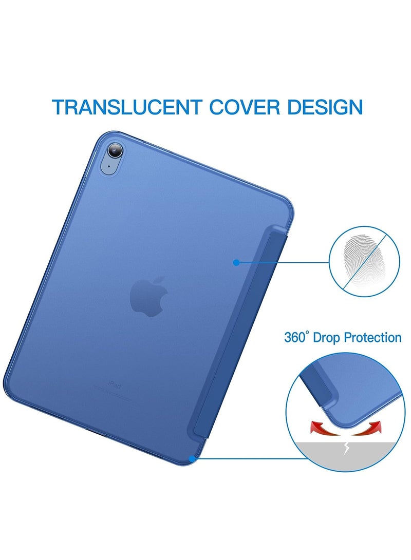 جي تيك حافظة لجهاز ايباد 10 10.9 بوصة 2022 موديل 10th الجيل العاشر غطاء خلفي صلب مع خاصية الاستيقاظ والنوم التلقائي كحلي - Image 3