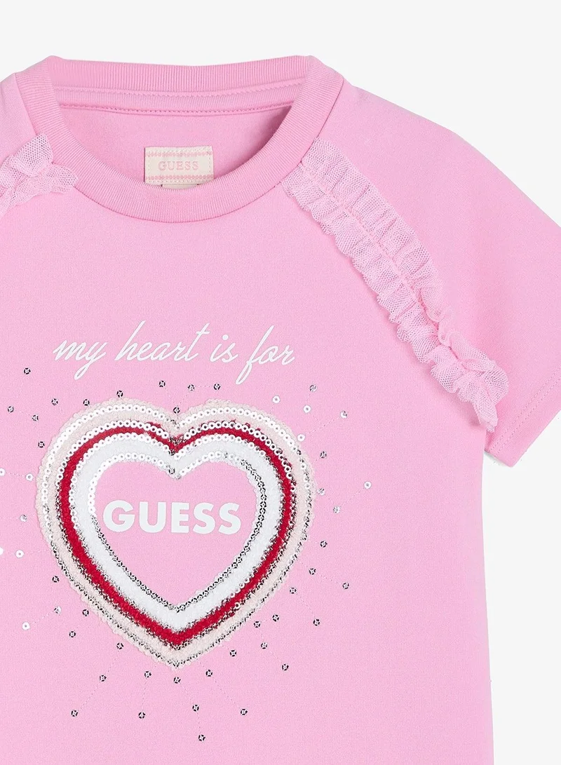GUESS  Infant Punto Milano Short Sleeve Mini Dress for Women | Best Price UAE