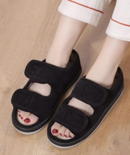 Ibluelover Diabetic Sandals for Women Men Open Toe Diabetic Slippers Extra Wide Non Slip Adaptive Sandals Edema Swollen Feet Diabetics Shoes Footwear Breathable Arthritis Postop Elderly Sandal - Image 3