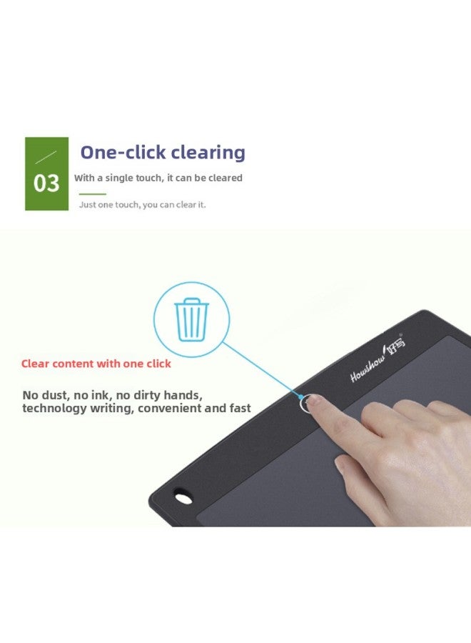 Manufacturers Children's Painting Color LCD Electronic Writing Board Dust-free Graffiti Message Writing Board Supply-Specifications:12 Inch Classic Monochrome