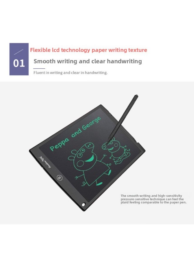 Manufacturers Children's Painting Color LCD Electronic Writing Board Dust-free Graffiti Message Writing Board Supply-Specifications:12 Inch Classic Monochrome