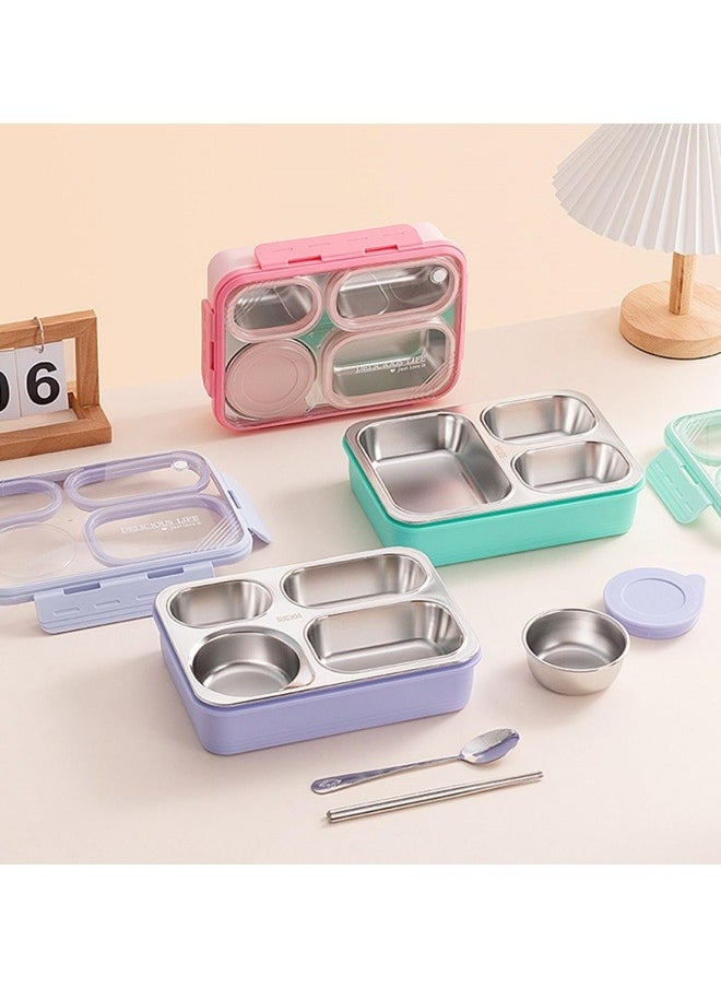 Lunch Box with Soup Bowl,850ml Stainless Steel Leak-proof Lunch Box,Compartments Food Container With Spoon And Chopsticks,Bento Box For Kids And Adults, Pink - pzsku/ZDC8234B47F699E92A2B1Z/45/_/1722521999/a3ecff3d-7304-49ae-80ca-62718cc37a44