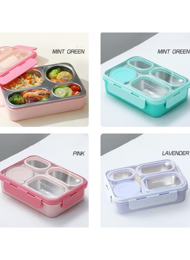 Lunch Box with Soup Bowl,850ml Stainless Steel Leak-proof Lunch Box,Compartments Food Container With Spoon And Chopsticks,Bento Box For Kids And Adults, Pink - pzsku/ZDC8234B47F699E92A2B1Z/45/_/1722522000/243d60ee-1e5e-4c68-bb81-75bb614784c1