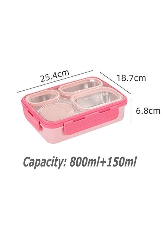 Lunch Box with Soup Bowl,850ml Stainless Steel Leak-proof Lunch Box,Compartments Food Container With Spoon And Chopsticks,Bento Box For Kids And Adults, Pink - pzsku/ZDC8234B47F699E92A2B1Z/45/_/1722522035/0dac1d65-d44a-4981-9341-5f767ef3146f