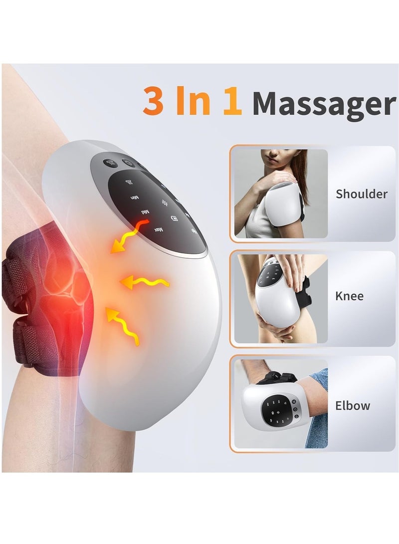 NEW Portable Knee Massager with Heat & Vibration – Smart Hot Compress, LED Screen, Infrared Laser Therapy for Joint Pain & Stiffness Relief - Image 5