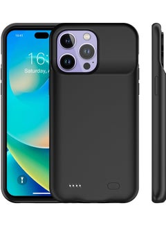 جراب بطارية بسعة 7000 مللي أمبير / الساعة ، باور بانك ممتد قابل لإعادة الشحن لاسلكي لهاتف iPhone 15