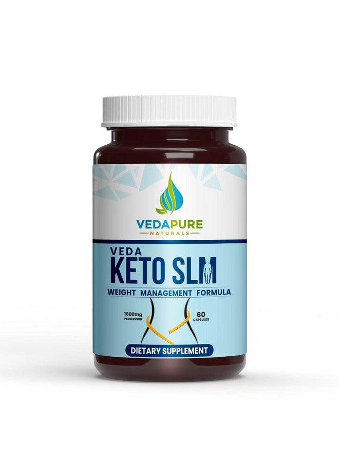 VEDAPURE Keto SLM | Advanced formula for Men & Women | Formulation of Garcinia Cambogia, Green Tea, Green Coffee, Grape Seeds & African Mango| Support Weight Management |1000mg 60 Capsules