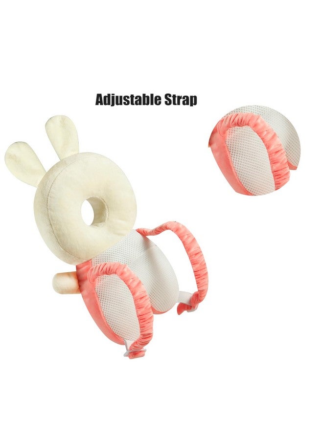 PandaEar Baby Head Protection Backpack, Walker Head Protector Toddler, Adjustable Baby Head Protection Backpack Wear Safety Pad, Soft & Comfortable (Pink Rabbit) - Image 3