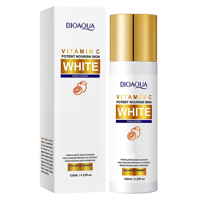 BIOAQUA BIOAQUA Vitamin C White Nourishes Face Lotion Orange Moisturizing Hydration Facial Skincare 120ml406floz 