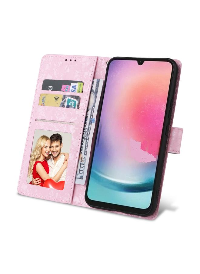 اس-توب جراب لهاتف Samsung Galaxy A24 5G، جراب هاتف جلدي مطلي بطبقة برونزية بتقنية RFID - Image 4