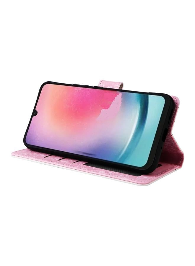 اس-توب جراب لهاتف Samsung Galaxy A24 5G، جراب هاتف جلدي مطلي بطبقة برونزية بتقنية RFID - Image 5