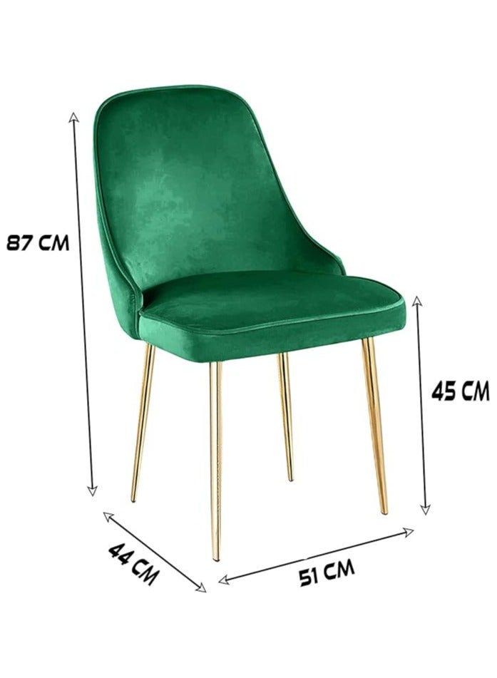 Poppins Home Poppins HOME Dining Room Chairs Living Room Chair Velvet Fabric Chair For Office Visitor and Hotel Restaurant (Light Grey) - Image 2