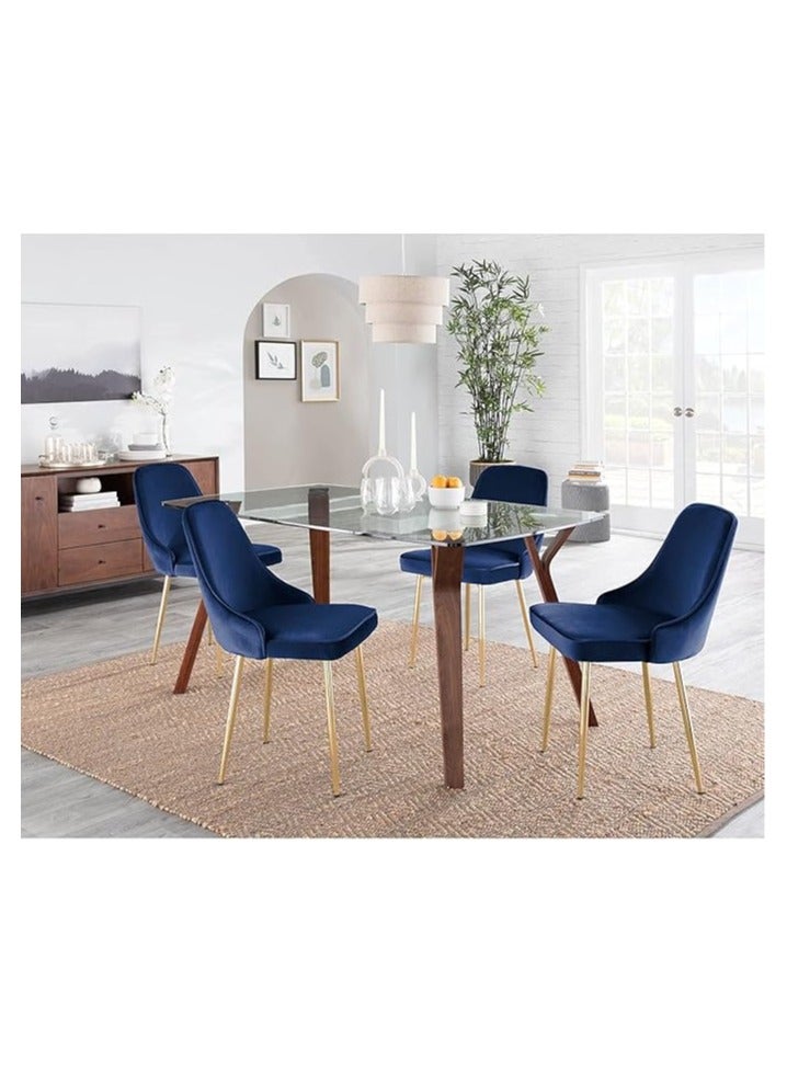 Poppins Home Poppins HOME Dining Room Chairs Living Room Chair Velvet Fabric Chair For Office Visitor and Hotel Restaurant (Light Grey) - Image 4