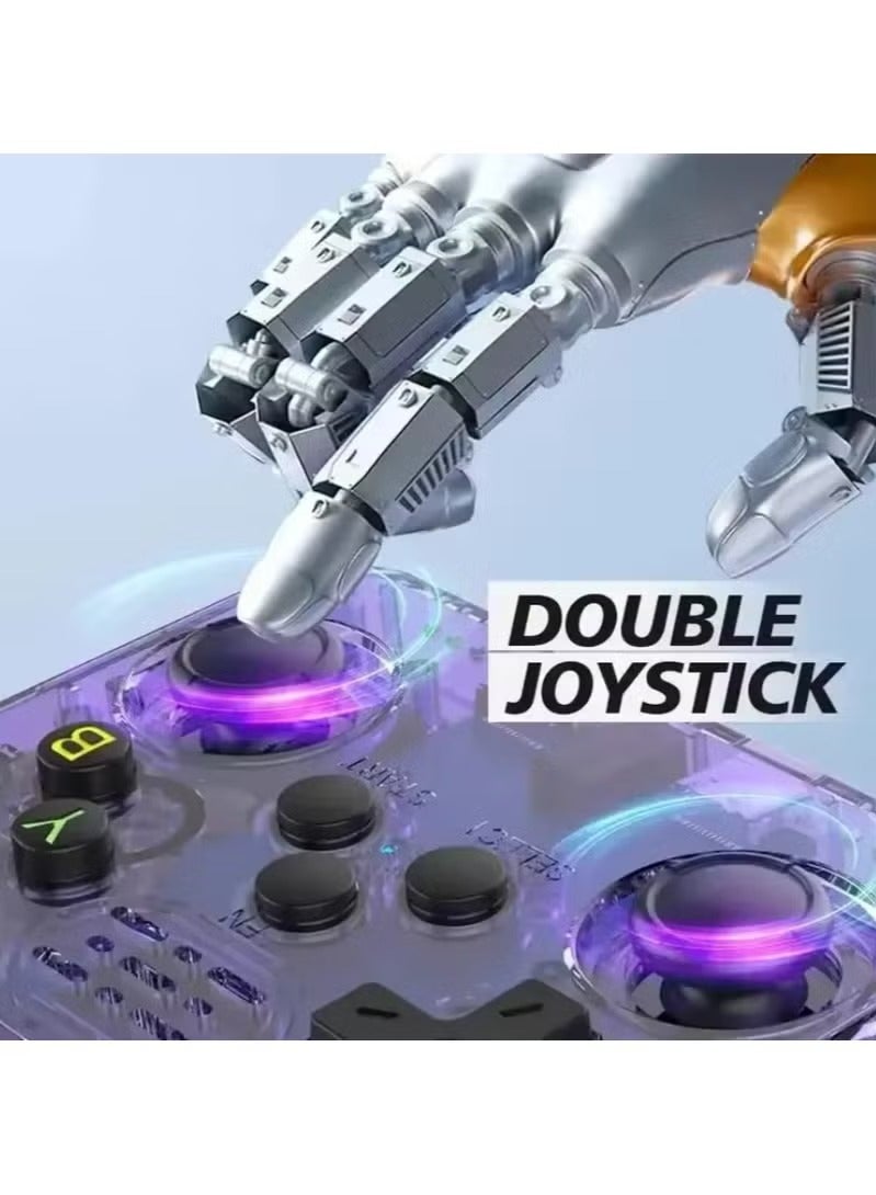 R36S Portable Linux Retro Video Game Console with 64GB TF Card and 20,000+ Games, Retro Video Game Console with 3.5 Inch IPS Screen,PURPLE - Image 2