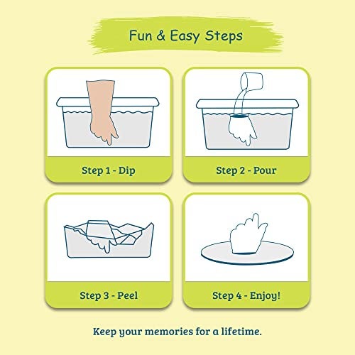Bawy casting kit 2 foot 2 hand hand casting, hand print and footprint kit up to age 2 years. Newborn Gifting, record book,baby shower gifts for mom to be (baby casting). - Image 3