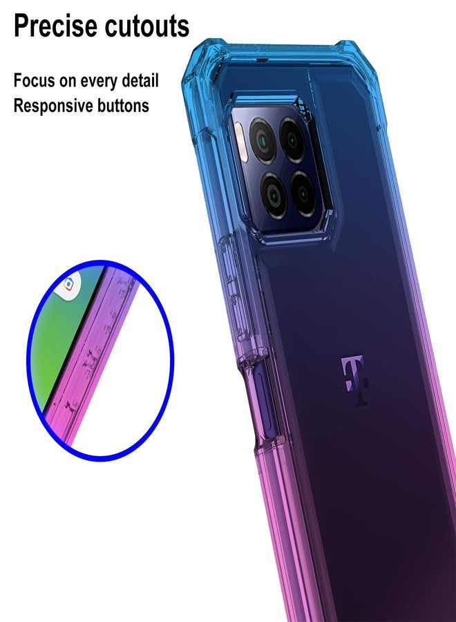Ailiber جراب هاتف Ailiber لهاتف T-Mobile REVVL 7 Pro 5G، جراب T-Mobile Metro REVVL 7 Pro مع واقي شاشة، حماية مزدوجة الطبقات، غطاء سيليكون TPU مقاوم للصدمات بزوايا متينة - أزرق وردي - Image 5
