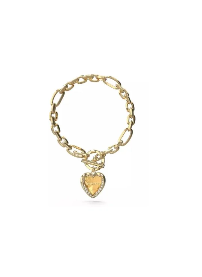 جس Heart & T-Bar Chain Bracelet