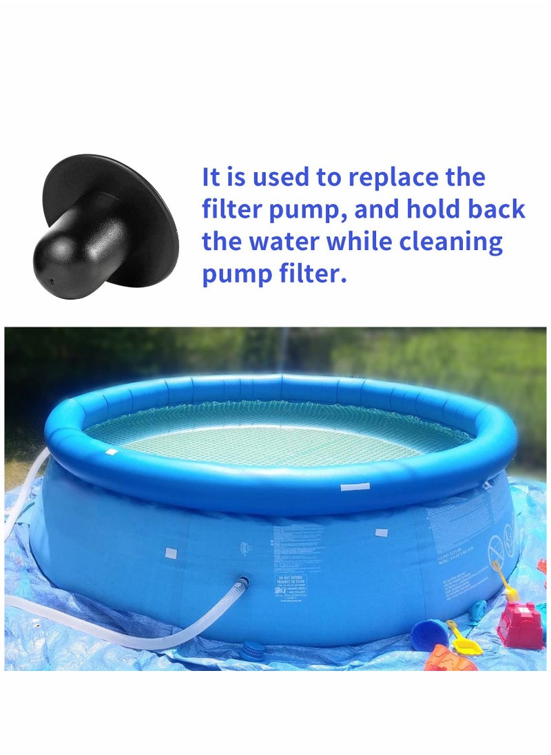 SYOSI - Pool Wall Valve Plug Pool Replacement Accessories Filter Pump Hole Plug Wall Plug Replacement Ground Swimming Pool Fitting Filter Pump Strainer Hole Plug Stopper for Intex Bestway Pools 4 Pack - Image 1