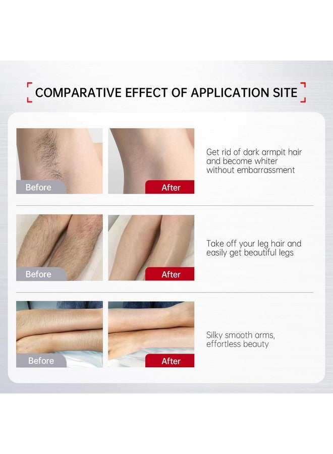 VGO VGO Painless Hair Removal Cream for Women & Men, Hair removal cream for body, back & legs, All Skin Types, 4.06oz w/Spatula  - Image 4