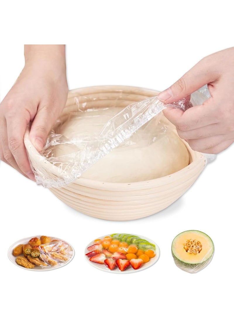 Large Flexible Food Storage Covers, Clear Elastic Stretch Covers, 40 Pack - Image 1