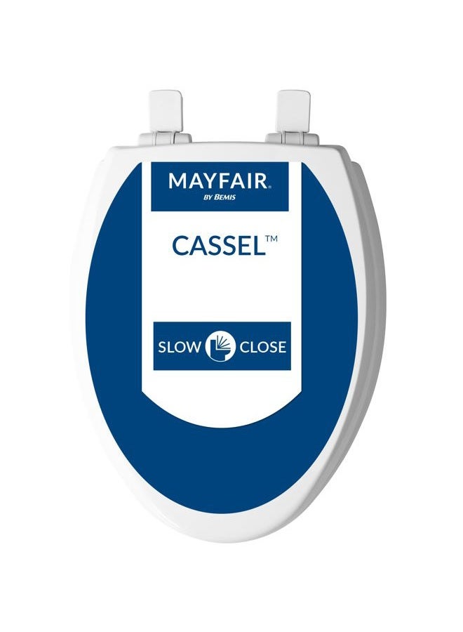 Mayfair Kendall Toilet Seat, Slow Close, Non Slip Premium Wood, Easy Clean, Easy Install, Elongated, White - Image 1
