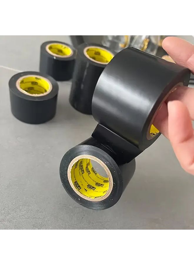 شريط PVC مطاطي أسود 1.57 بوصة × 393.7 بوصة مقاوم للماء ومقاوم للتآكل لاصق - Image 2