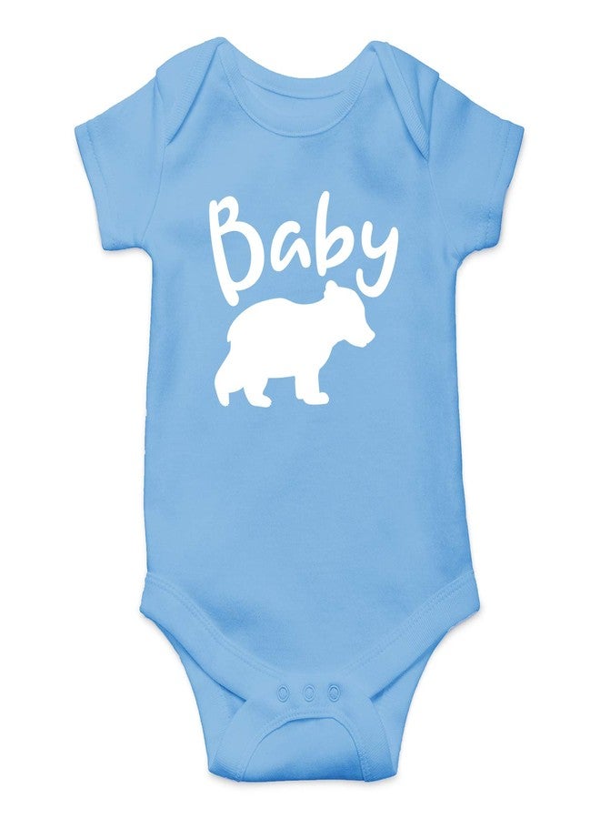 Funnwear دب صغير - بدلة أطفال أساسية مرحة - ملابس بنات حديثات الولادة - ملابس أطفال أولاد حديثي الولادة (حديثي الولادة، أزرق فاتح) - Image 1