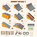 CS COSDDI Finger Skateboard Park KitsSkateboard Finger Toys with 8 Finger Skateboards 14 Skatepark Deck Ramp1 Finger Bike for Unisex GiftMini Finger Skateboards Ramp Accessories Set Yellow - Image 4