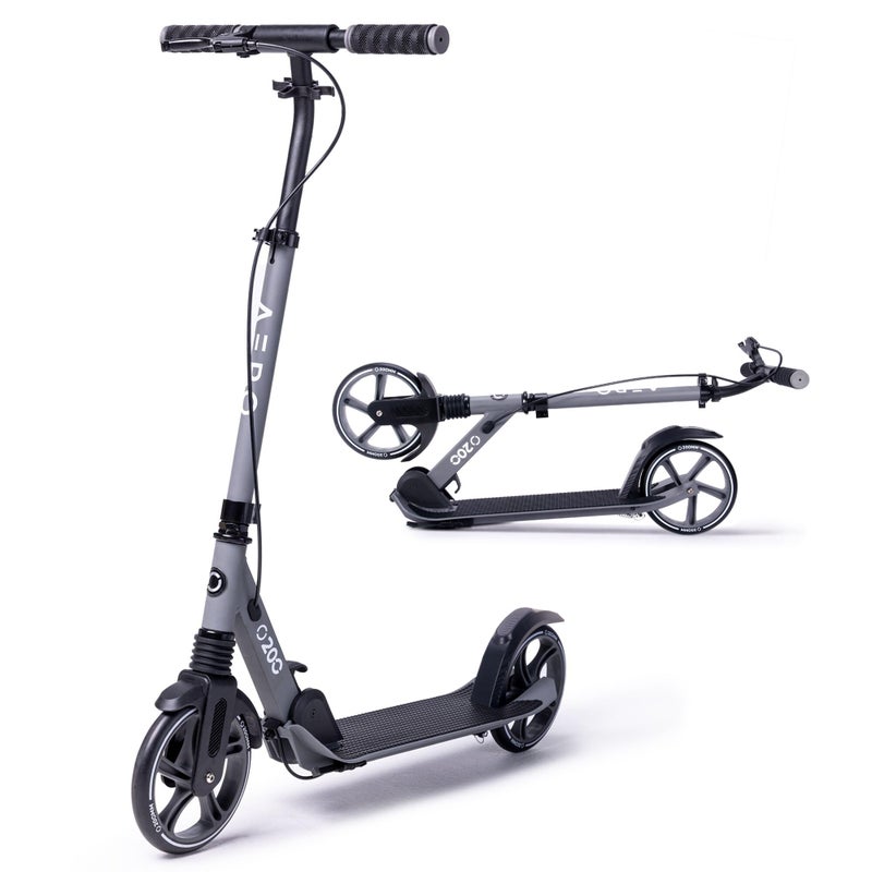 AERO MOBILITY Aero Big Wheels Kick Scooter for Kids 8-12, Teens & Adults | Hand Brake, Rubber Deck Mat & Shock Absorption | Foldable & Height Adjustable, 220lbs Max - Image 1