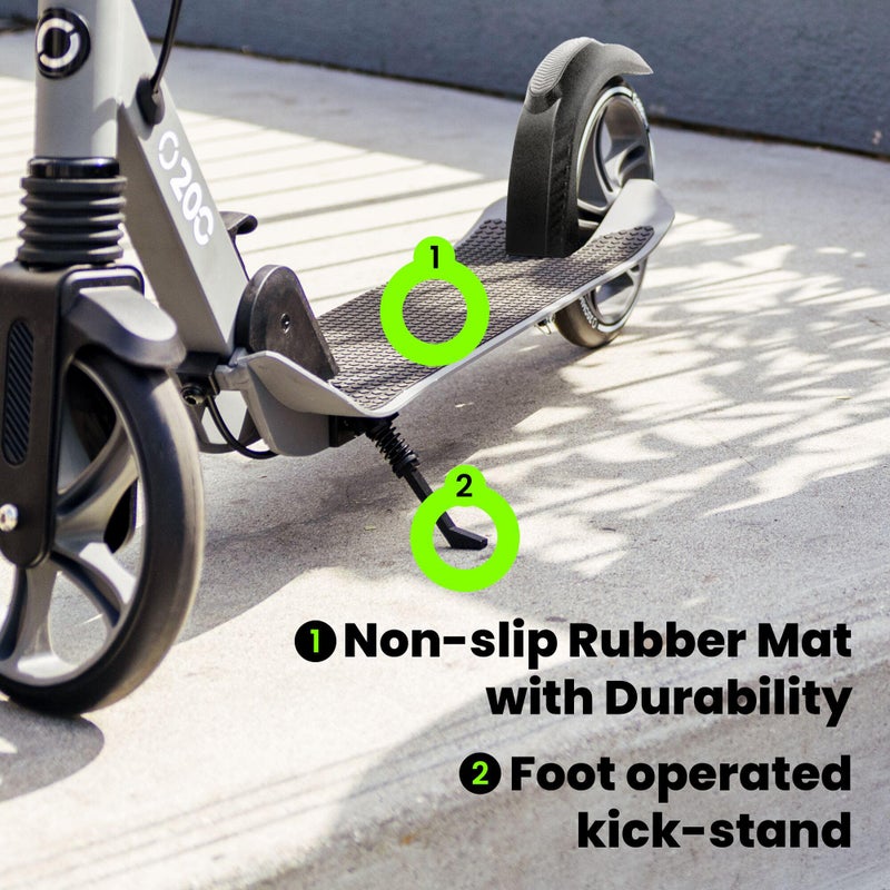 AERO MOBILITY Aero Big Wheels Kick Scooter for Kids 8-12, Teens & Adults | Hand Brake, Rubber Deck Mat & Shock Absorption | Foldable & Height Adjustable, 220lbs Max - Image 5