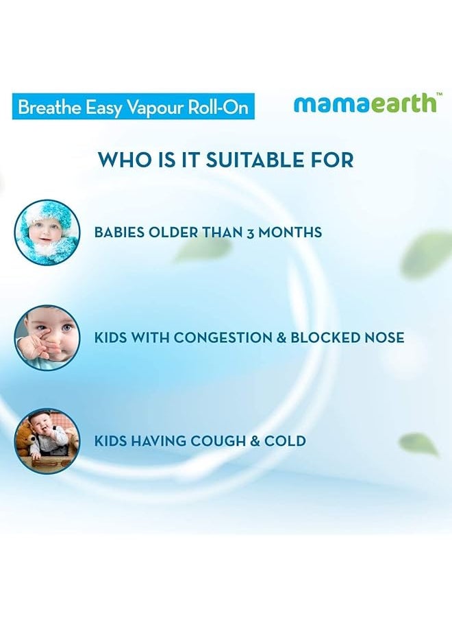 Mamaearth - Breathe Easy Vapor Roll On For Babies 3+ Months 40 Ml - Image 1