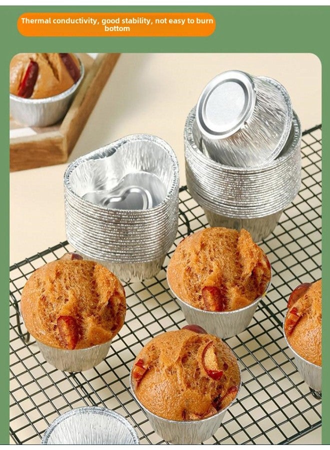 Baking Disposable Egg Tart Cup Tin Paper Cup Aluminum Foil Pudding Cup Air Fryer Special Paper Tin Paper Bowl Steamed Rice Cake Holder-Specifications:2150 Model 3000 - Image 3