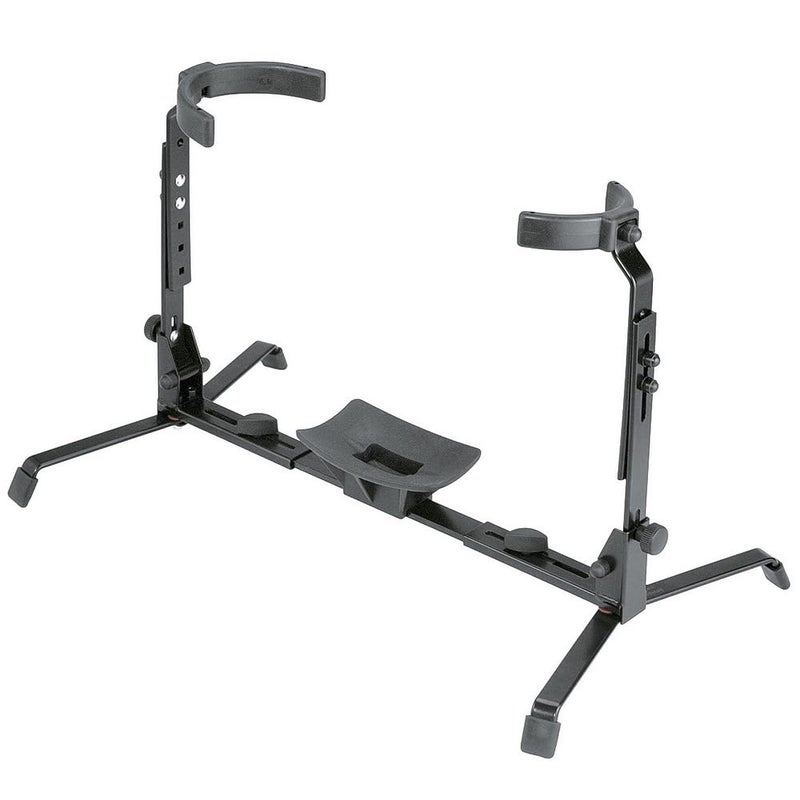 KM K&M Konig & Meyer 14940.000.55 Tuba Stand | Adjustable Height / Width | Rubber Covered Arms | Stable Sturdy Instrument Support | Bore Hole with Comb | Folds Easily For Travel | German Made | Black - Image 4