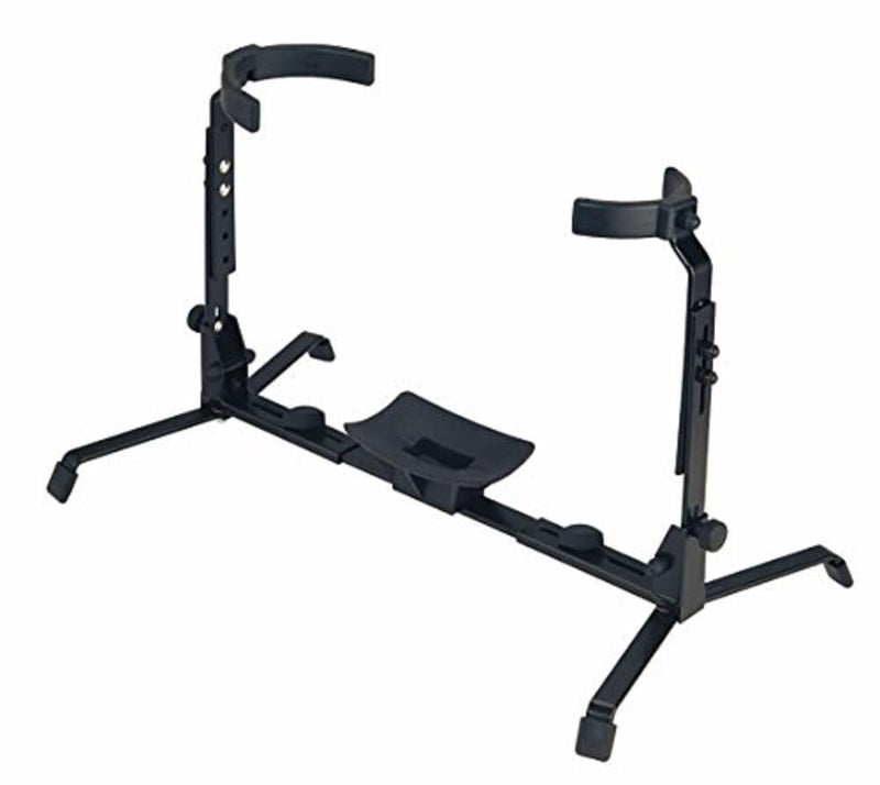 KM K&M Konig & Meyer 14940.000.55 Tuba Stand | Adjustable Height / Width | Rubber Covered Arms | Stable Sturdy Instrument Support | Bore Hole with Comb | Folds Easily For Travel | German Made | Black - Image 1