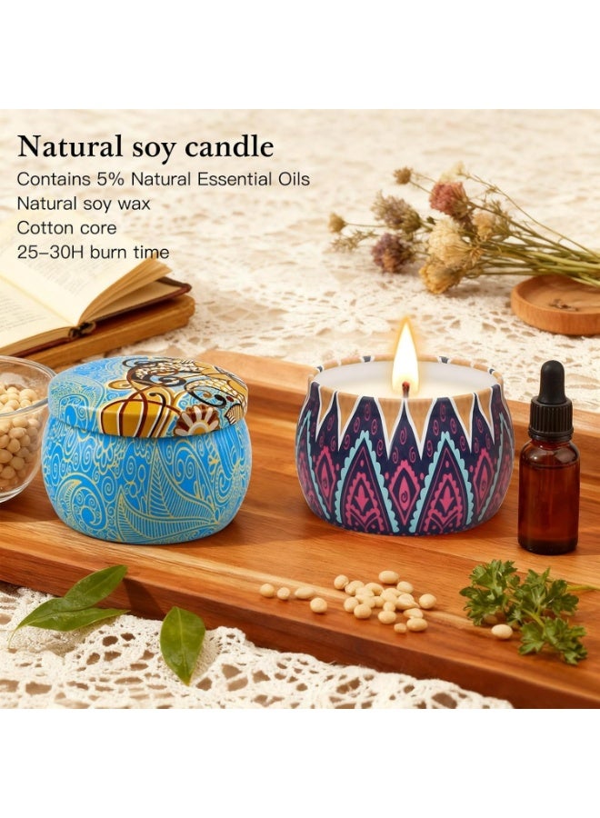 3-Pack 100% Natural Soy Wax Scented Candles – Set of 3 Assorted Fragrance Candles, Up to 30 Hours Burn Time Each, Premium Aromatherapy Home Fragrance Candles for Bedroom, Bathroom & Living Room, Elegant Decorative Gift Set - Image 3