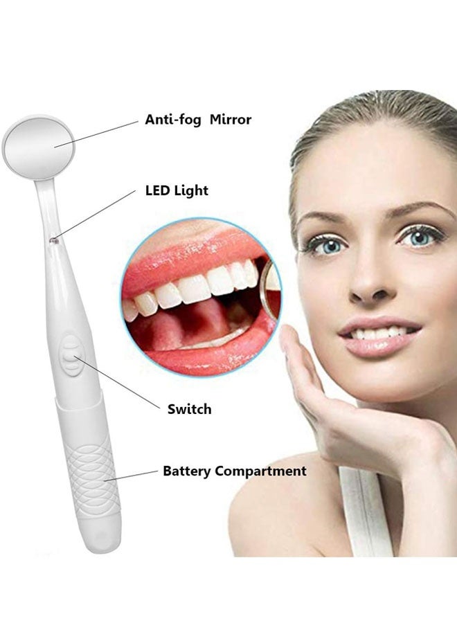 Dental Mirror with Light,Teeth  Inspection LED Anti-Fog Mouth Mirror,Dentist Oral Care Tool - Image 3