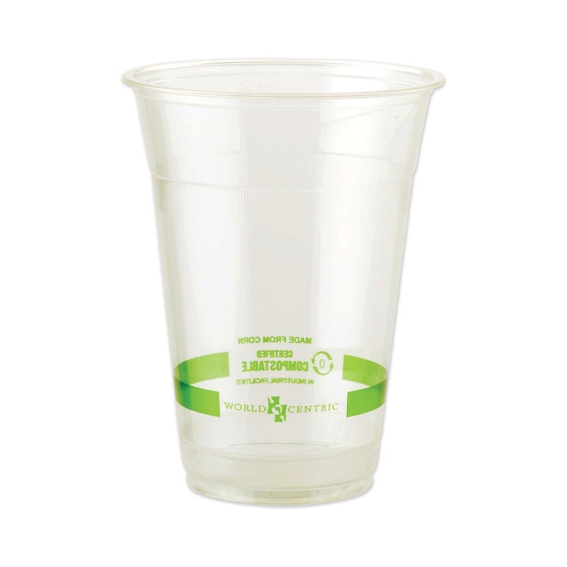 World Centric CPCS20 Made from PLA Compostable Plastic 1000 Count Pack of 1 Clear
