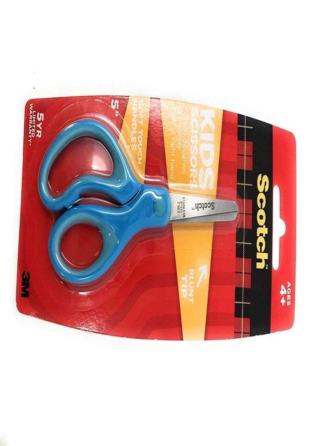 Scotch Kids Blunt Tip Scissors with Soft Touch, 5 Inches (1442BB), Blue