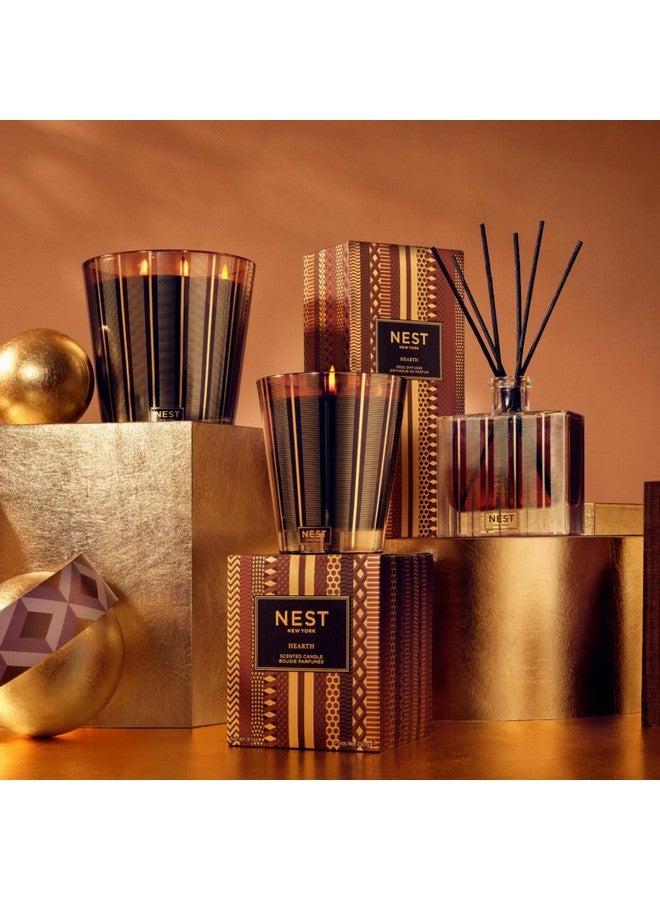Nest New York NEST New York Scented 3-Wick Candle, Hearth - 21.2 oz - Up to 100-Hour Burn Time - Reusable Glass Vessel  - Image 2