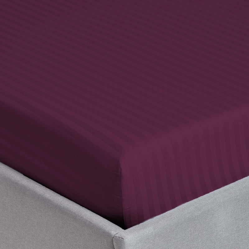 sleep well 3Pcs Stripe Fitted Sheet Set - 180x200+17cm (Purple) - Image 4