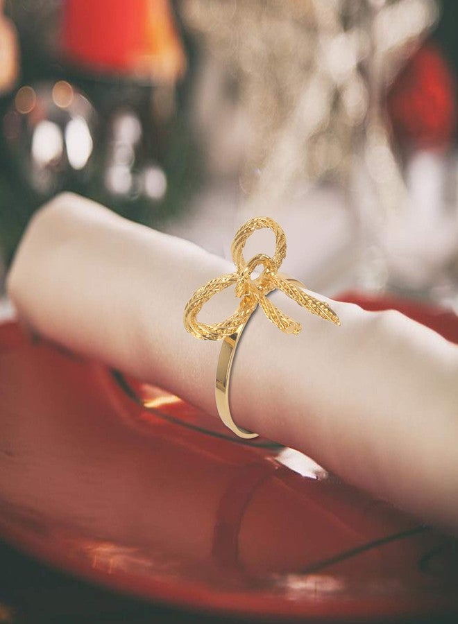 BEAVOING Pack of 12 Napkin Rings Alloy Hollow Out Flower Napkin Holder Dinning Table Napkin Ring for Dinner Parties Wedding Banquet Table Setting Family Gatherings Table Decor（Gold，12） - Image 2