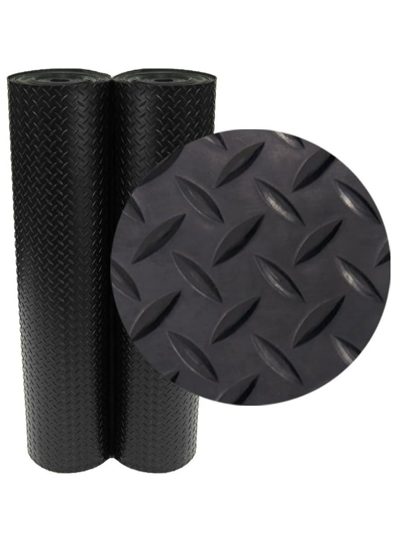 Rubber Flooring Rolls, Wide Rolls (1/8-inch x 4 x 2.5-ft) - Image 1