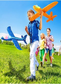 Generic Hand Launch Throwing Glider Aircraft Foam Airplane Toy Plane Model Outdoor Fun Sports Plane model For Kids Toys (Blue)  - Image 5