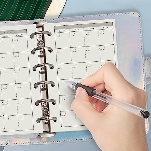 Harphia A7 6-Hole Binder Refill Value Set: 90-Sheet Monthly Plan Loose Leaf Paper with Stickers and Dividers, Planner Insert with Binder Pockets - Image 2