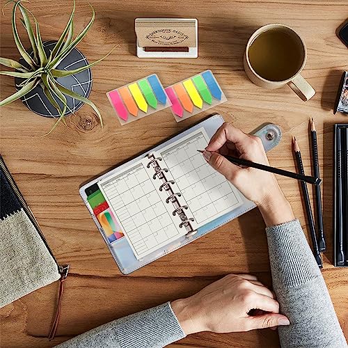 Harphia A7 6-Hole Binder Refill Value Set: 90-Sheet Monthly Plan Loose Leaf Paper with Stickers and Dividers, Planner Insert with Binder Pockets - Image 3